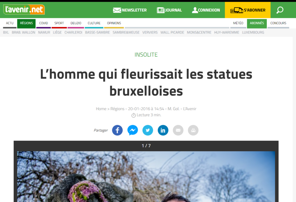 lavenir.net l homme qui fleurissait les statues