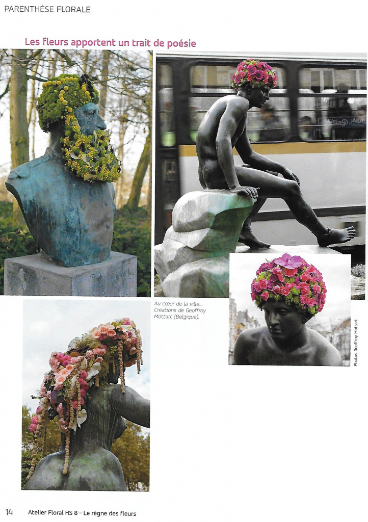 atelier floral n 8 site buste en fleur sculpture éphémère geoffroy mottart
